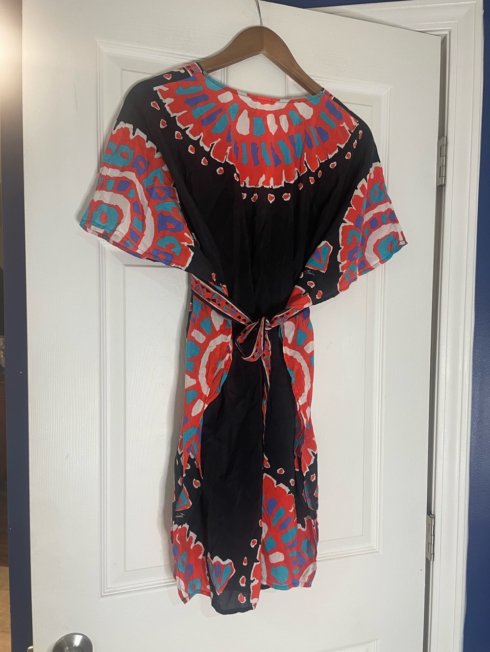 Trina Turk silk blend "Yucateca" tunic swimsuit cover-up - Medium - Picture 3 of 4